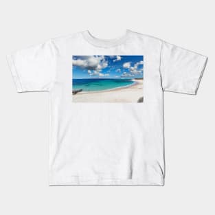 Kastraki beach of Naxos island in Cyclades, Greece Kids T-Shirt